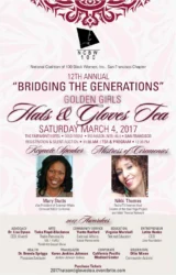 SF National Coalition of 100 Black Women Golden Girls Hats & Gloves Tea for Jobs, Advocacy & More
