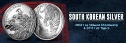 KOMSCO Announces New 2018 Silver Chiwoo Cheonwang and Tiger Coins