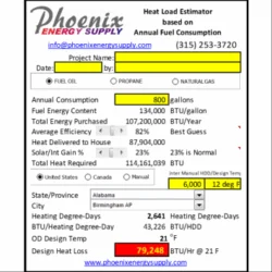 FREE Fuel Consumption to Heat Load Calculator for Design Professionals