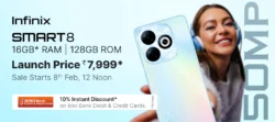 Infinix Introduces New Variant of Smart 8 with 8+128GB Configuration and Enhanced Camera Capabilities