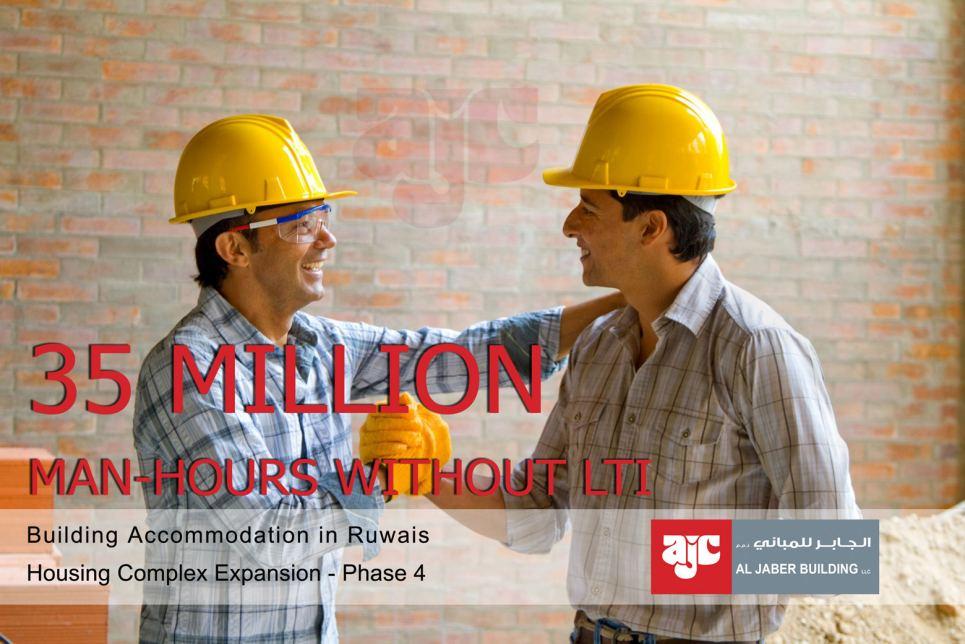 Al Jaber Building achieves 35 million man-hours without LTI Al Jaber Building achieves 35 million man-hours without LTI