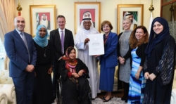 Sheikha Lubna congratulates Zayed University Students Accessibility Services Department