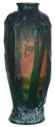 Galle and Daum Nancy "bat" vases, brides baskets, Weller, Roseville, more at Woody Auction, March 18
