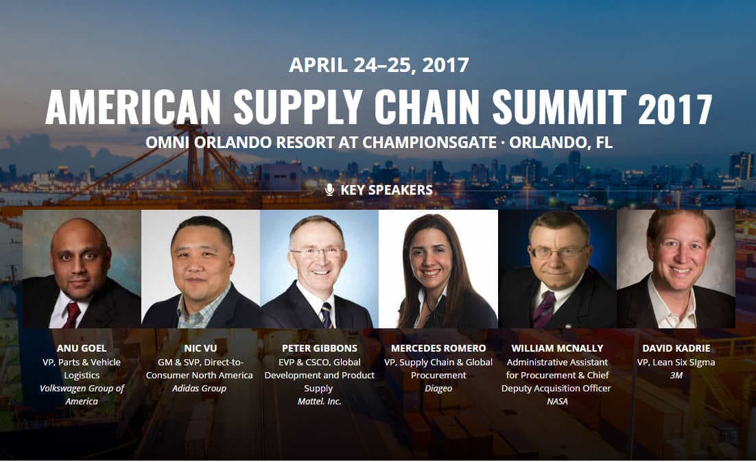 Senior Supply Chain Leaders Gather in Orlando on April 24th-25th Senior Supply Chain Leaders Gather in Orlando on April 24th-25th