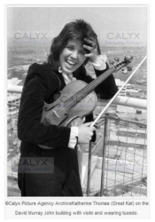 Early Juilliard Era photos of The Great Kat, Katherine Thomas, Classical Violinist by Richard Wintle