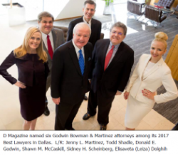 Six Godwin Bowman & Martinez Attorneys Honored Among Best Lawyers in Dallas