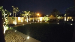 Aesthetic landscape lighting at Villa located in posh land of Arabian Ranches, Dubai