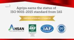 Ahsan Technologies (Agriya) achieves ISO 9001-2015 Certification