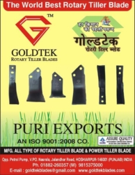 Goldtek is the best manufacturer of Rotary Tiller Blades