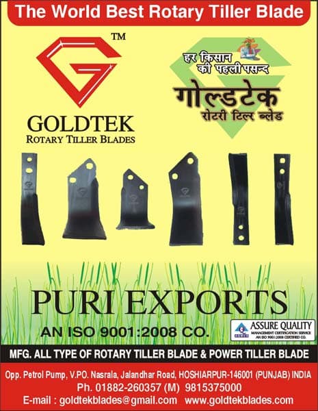 Goldtek is the best manufacturer of Rotary Tiller Blades Goldtek is the best manufacturer of Rotary Tiller Blades