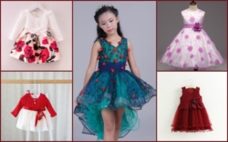 Kids Party Wear Dresses Collection 2017 For Boys and Girls by Pink Blue India