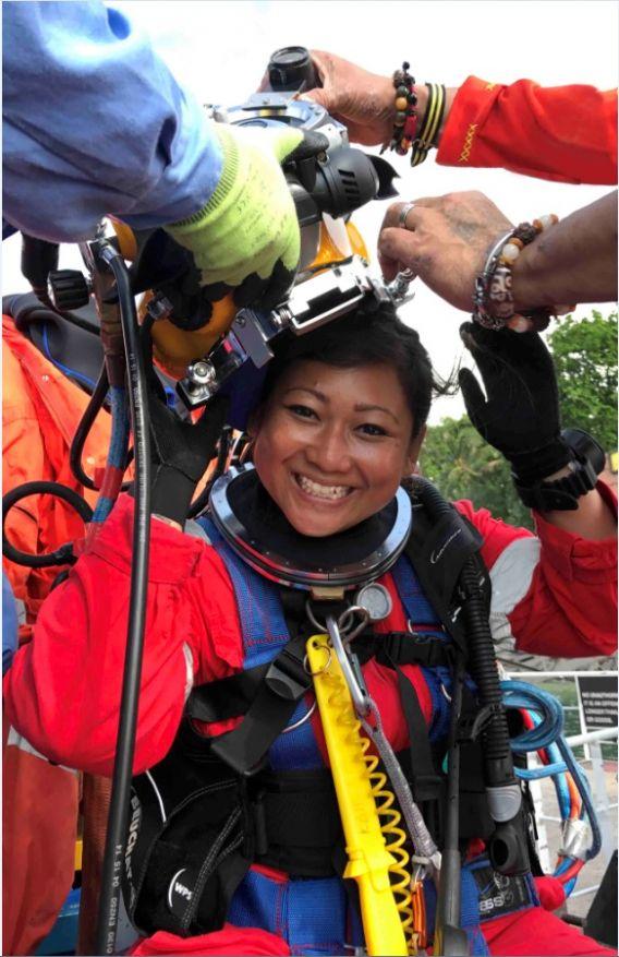 FIRST Female Inland/Inshore Commercial Diver in Singapore Certified Under ISO 29990:2010 Standard FIRST Female Inland/Inshore Commercial Diver in Singapore Certified Under ISO 29990:2010 Standard