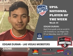 UPSL National Player Of The Week: Las Vegas Mobsters' Edgar Duran