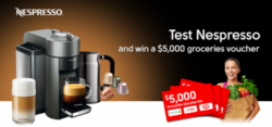 Test NESPRESSO for free and win $5,000 worth of Groceries in New Zealand