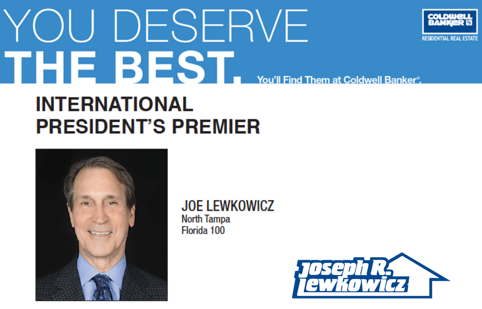 Joe Lewkowicz Awarded Coldwell Banker's International President's Premier for 2017-2018 Joe Lewkowicz Awarded Coldwell Banker's International President's Premier for 2017-2018