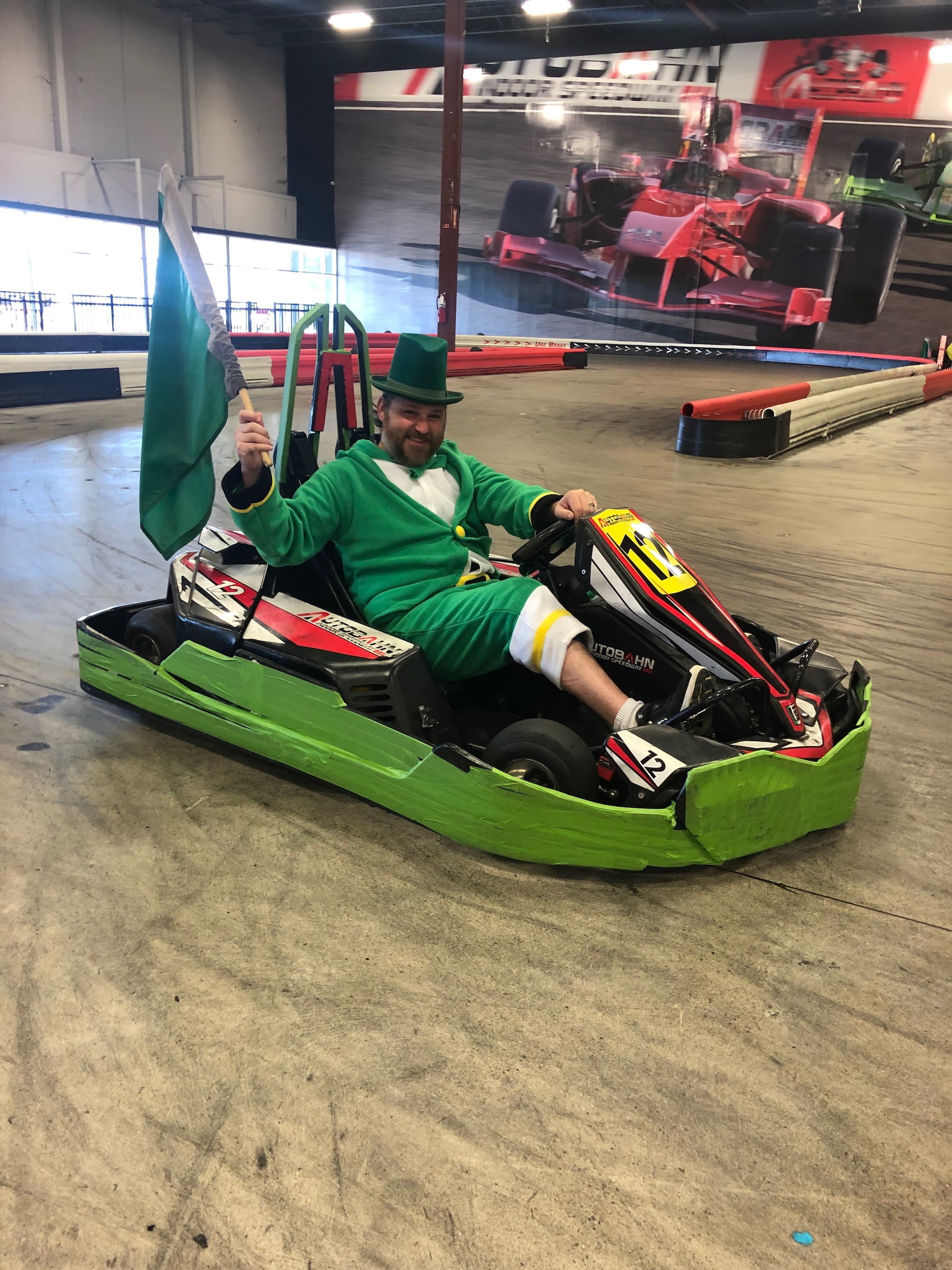 Chase a Leprechaun in a Go-Kart at Autobahn Indoor Speedway Chase a Leprechaun in a Go-Kart at Autobahn Indoor Speedway