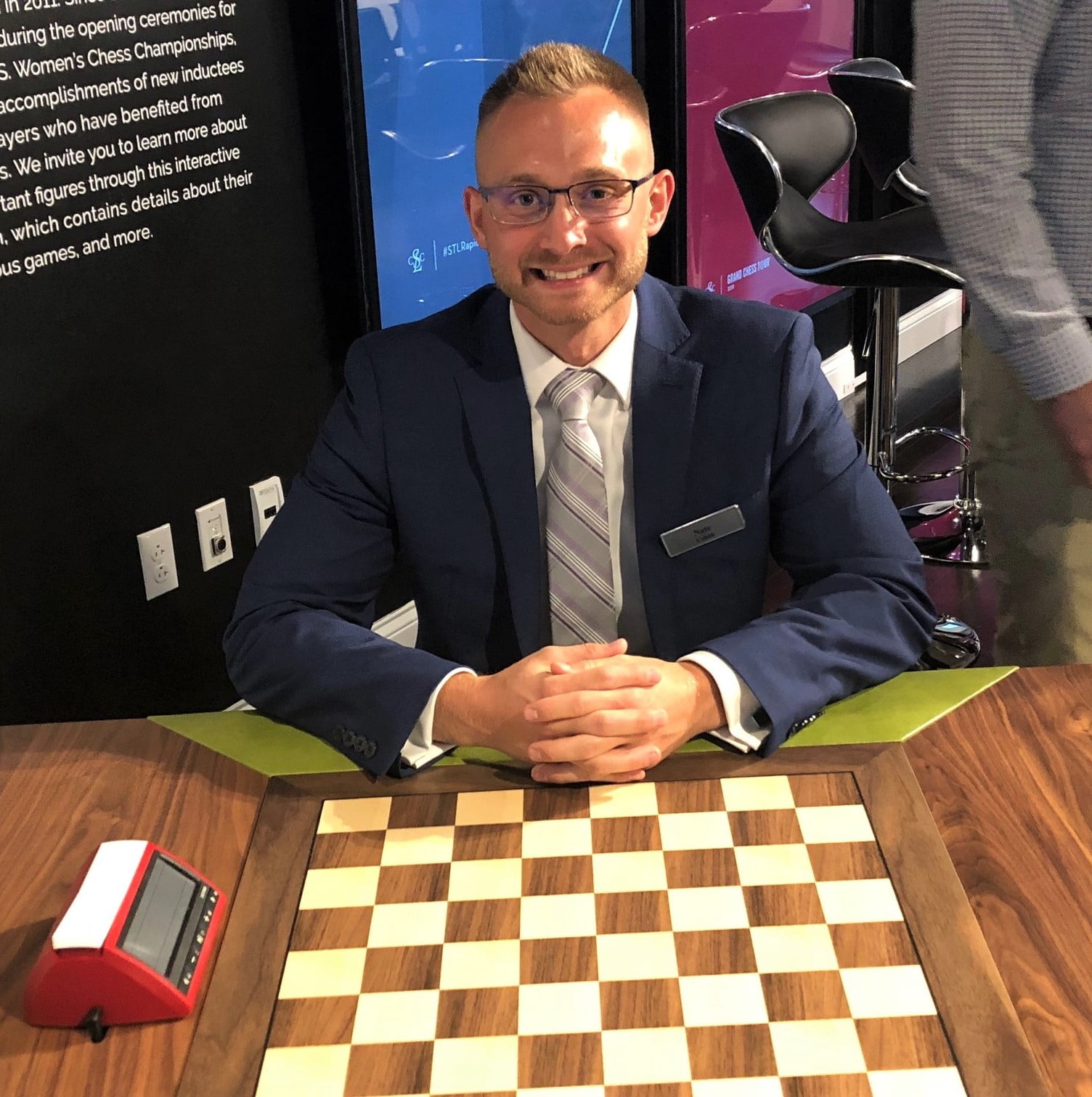 Cohen Architectural Woodworking’s Nate Cohen Creates New Chess Tables for Grand Chess Tour Events in St. Louis Cohen Architectural Woodworking’s Nate Cohen Creates New Chess Tables for Grand Chess Tour Events in St. Louis