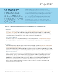 Symmetry Partners Releases 10 Worst Financial & Economic Predictions of 2019