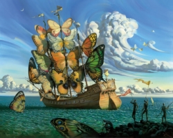 Vladimir Kush Sets the Record Straight on His Painting 'Departure of the Winged Ship' That Has Been Mistaken as Salvador Dali's