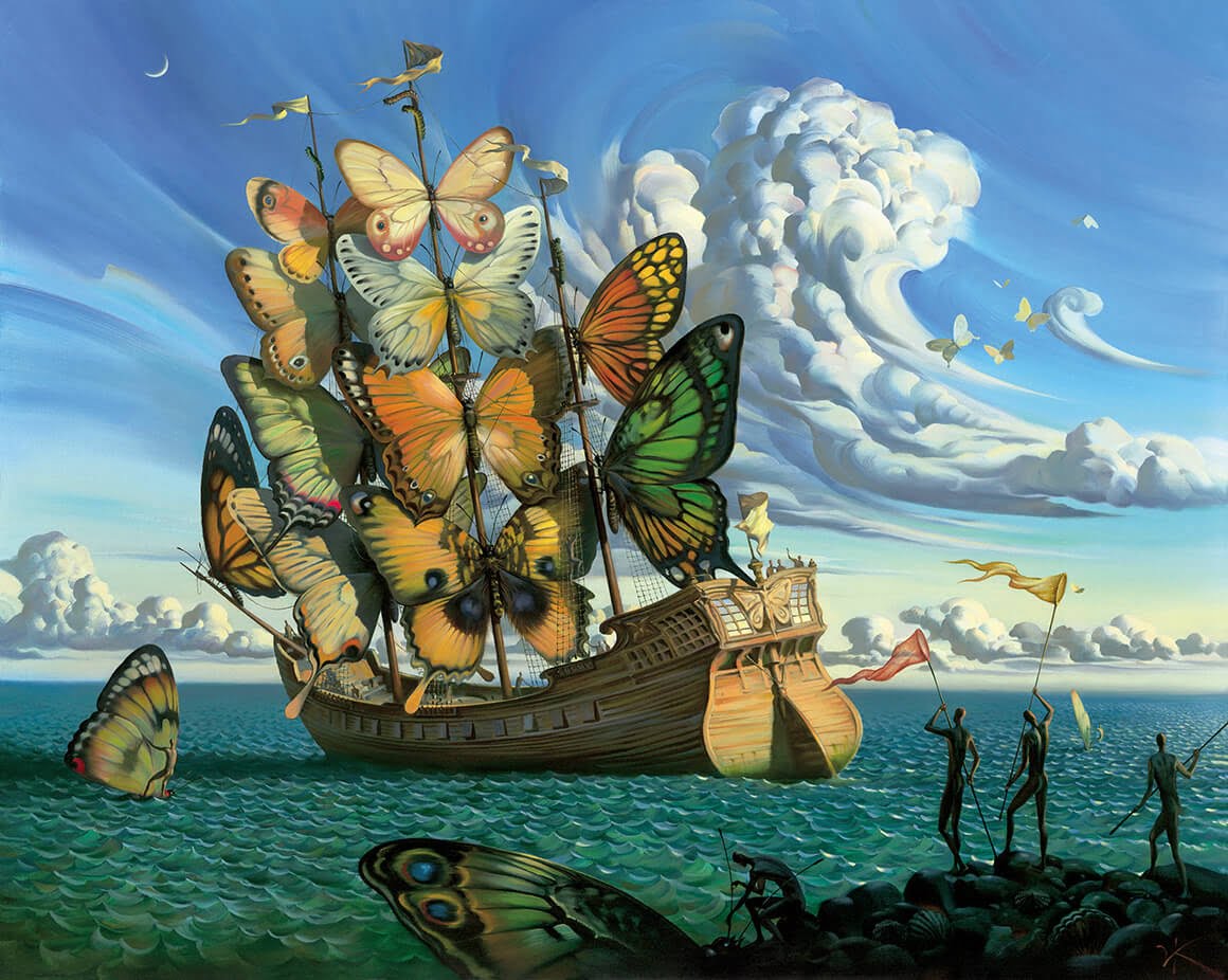 Vladimir Kush Sets the Record Straight on His Painting 'Departure of the Winged Ship' That Has Been Mistaken as Salvador Dali's Vladimir Kush Sets the Record Straight on His Painting 'Departure of the Winged Ship' That Has Been Mistaken as Salvador Dali's