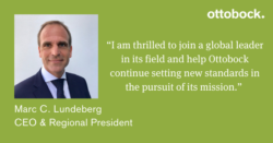Ottobock North America Appoints MedTech Industry Leader Marc C. Lundeberg as CEO & Regional President