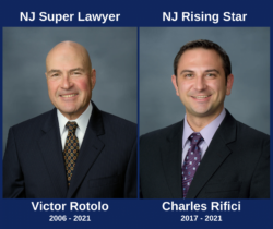Rotolo, Rifici Named to Thomson Reuters’ 2021 New Jersey Super Lawyers and Rising Stars Lists