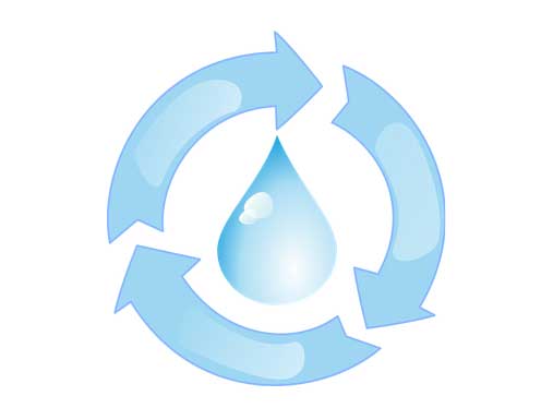 recycling water concept symbol