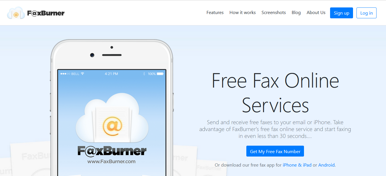FaxBurner - Fax on Demand Provider