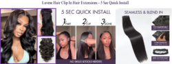 Luvme Hair’s 5 Sec Quick Install Clip In Hair Extensions