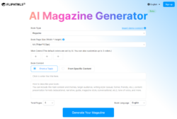FlipHTML5’s AI Magazine Maker Free Helps Create Interactive Magazines Easily